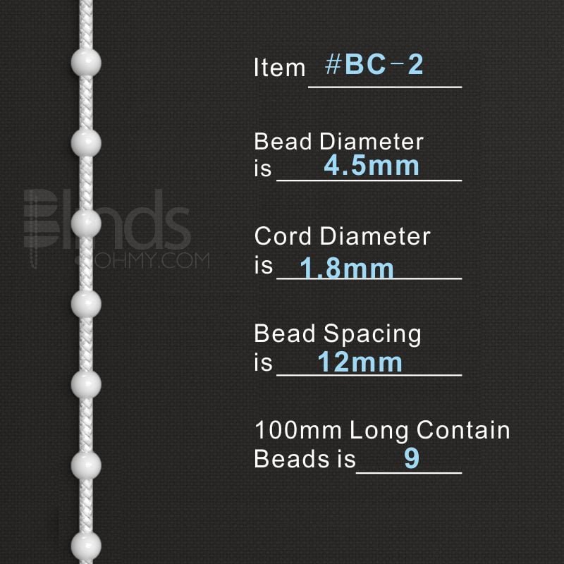 Blindsohmy™ Roller Shade Blinds Plastic Bead Chain -(BC-2) Blindsohmy™ Roller Shade Blinds Plastic Bead Chain -(BC-2)
